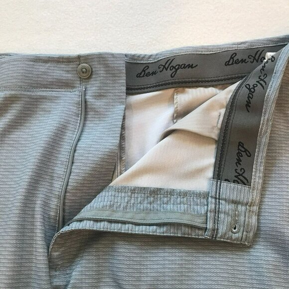 Ben Hogan Men's Flat Front Bermuda Golf Shorts Sz 40 in Gray  Activewear - Picture 11 of 16